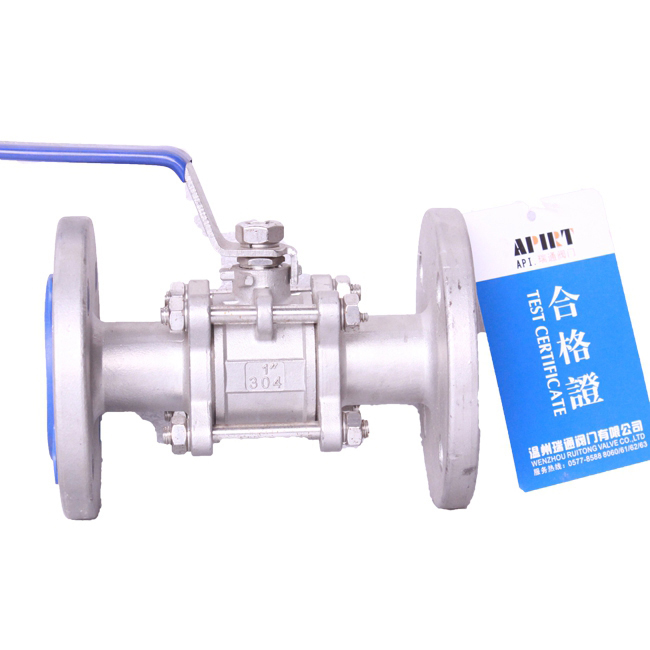 Q41F-16P stainless steel three piece ball valve